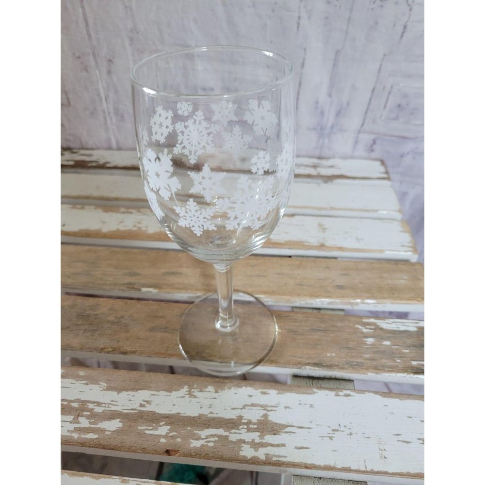 Glass snowflake champagne‎ wine Xmas decor